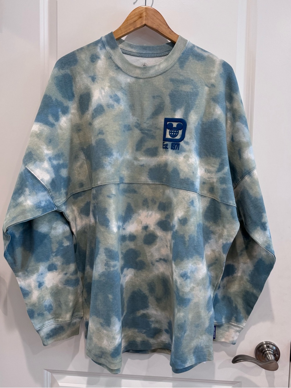 Disney Spirit Jersey Bambi Thumper tie dye Crewneck Sweater in Blue and White